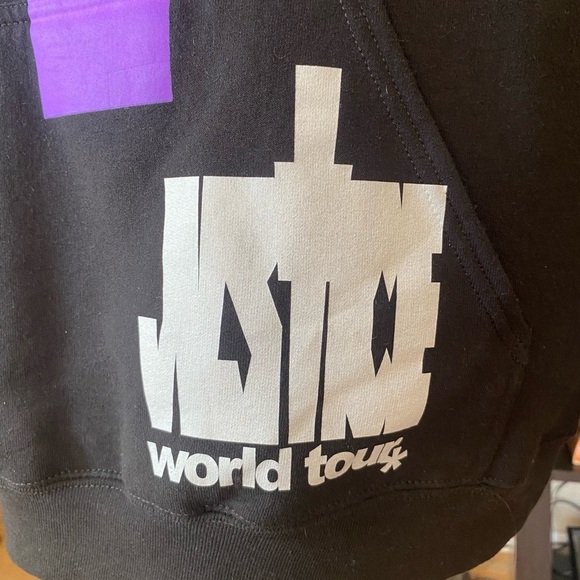 Justin Bieber Justice World Tour Hoodie Sweatshirt Black SZ M - Picture 5 of 7